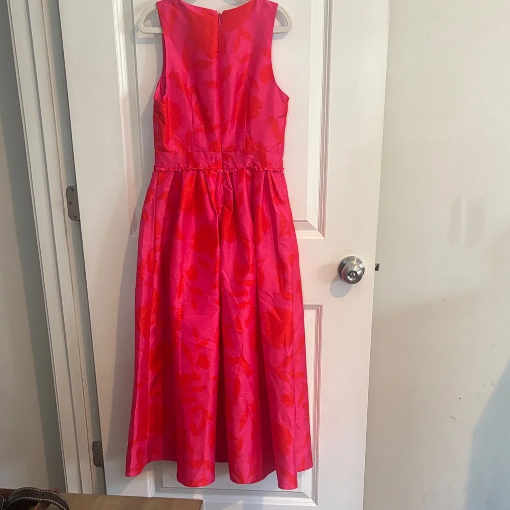 Kate Spade Vibrant Pink Floral Midi Dress - Picture 3 of 3